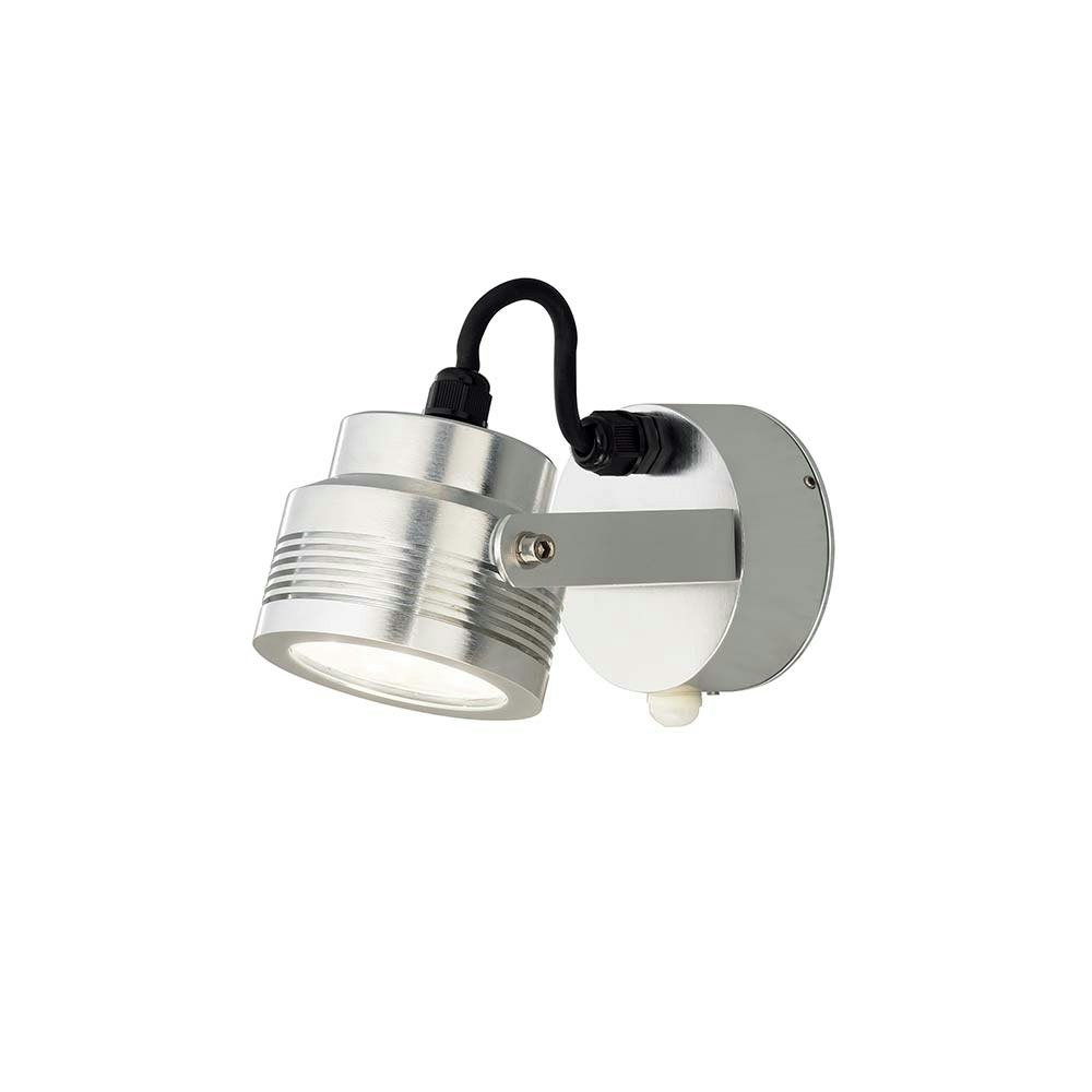 Monza Sensor LED Außen-Wandstrahler schwenkbar Alu thumbnail 1