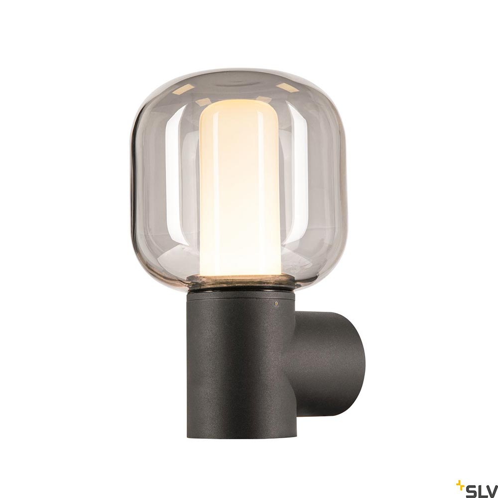 S.Luce SLV Ovalisk Outdoor LED Wandlampe Anthrazit CCT