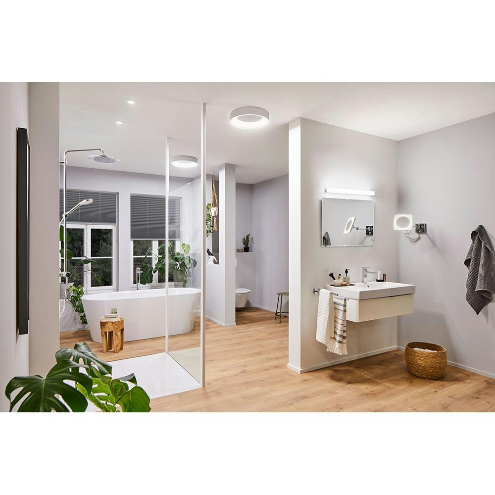 Lampe LED HomeSpa pour la salle de bain et le miroir Luno blanche