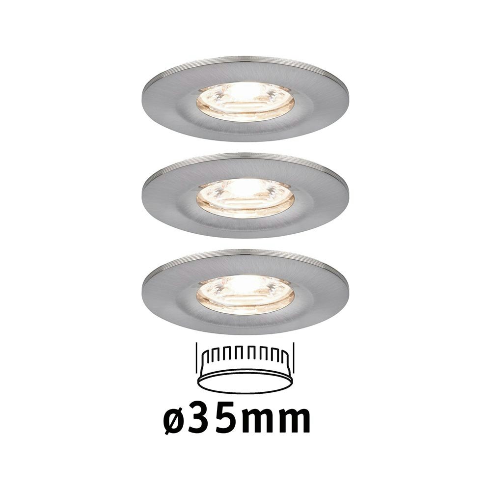 LED Einbauleuchte Nova Mini Basis-Set starr Rund 6,5cm 2