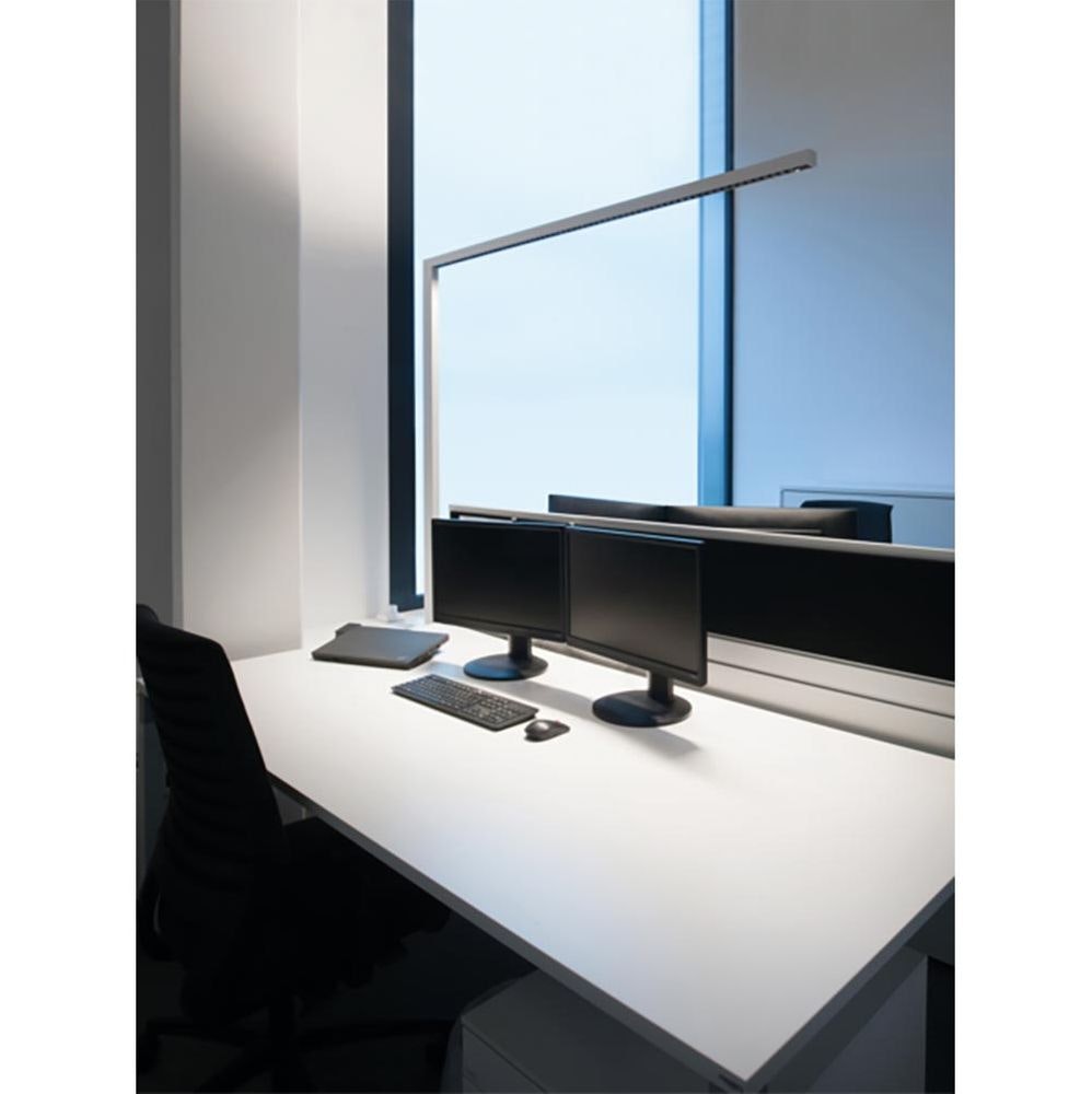 Molto Luce Lens Single Office Floor Lamp 6100lm up & down Black dimmer thumbnail 3
