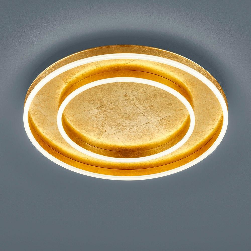 Helestra LED Deckenlampe Sona Blattgold 1