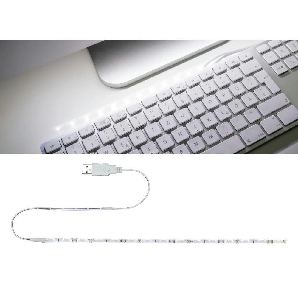 Function USB-Stripe 30cm Tageslichtweiß 1,5W 5V Weiß 1