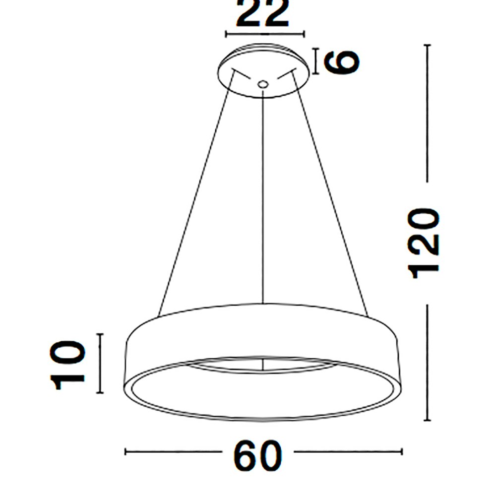 Nova Luce Rando LED Hängelampe Grau Ø 60cm zoom thumbnail 3