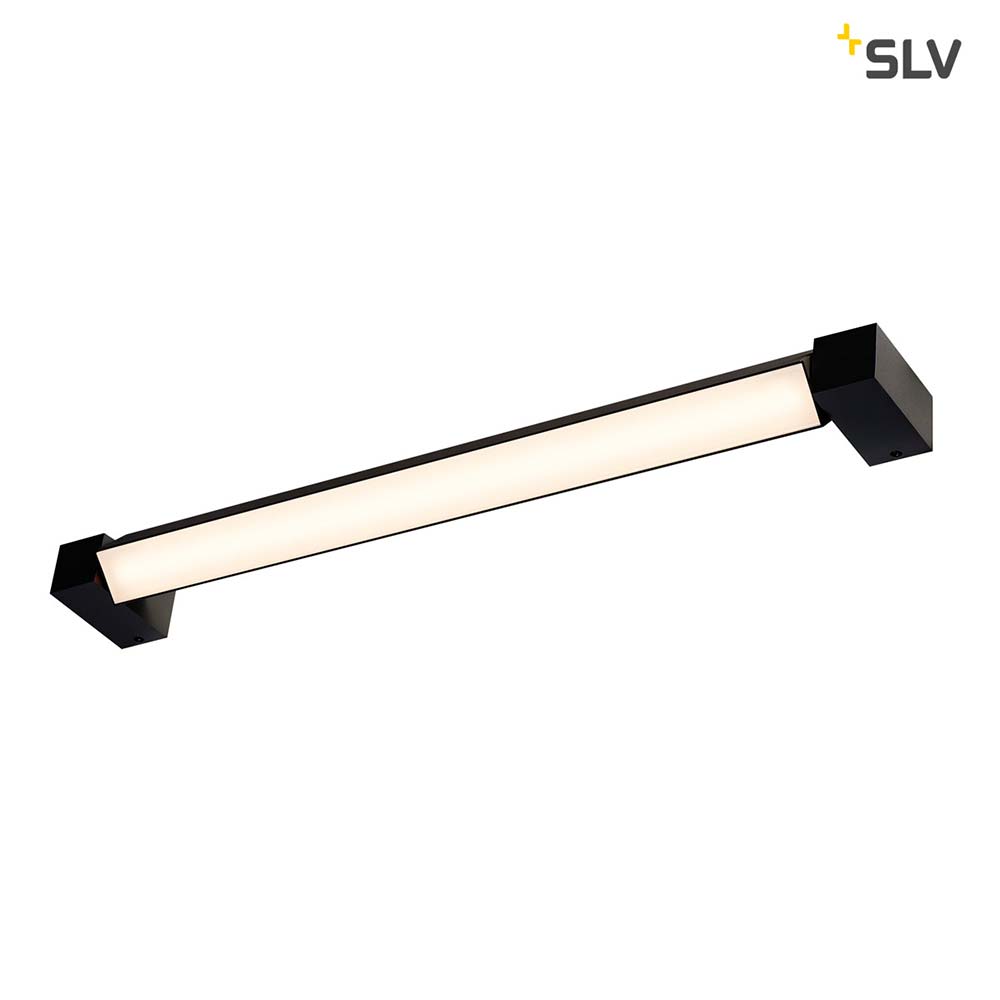 S.Luce SLV Long Grill LED Wand- und Deckenleuchte Schwarz 3000K