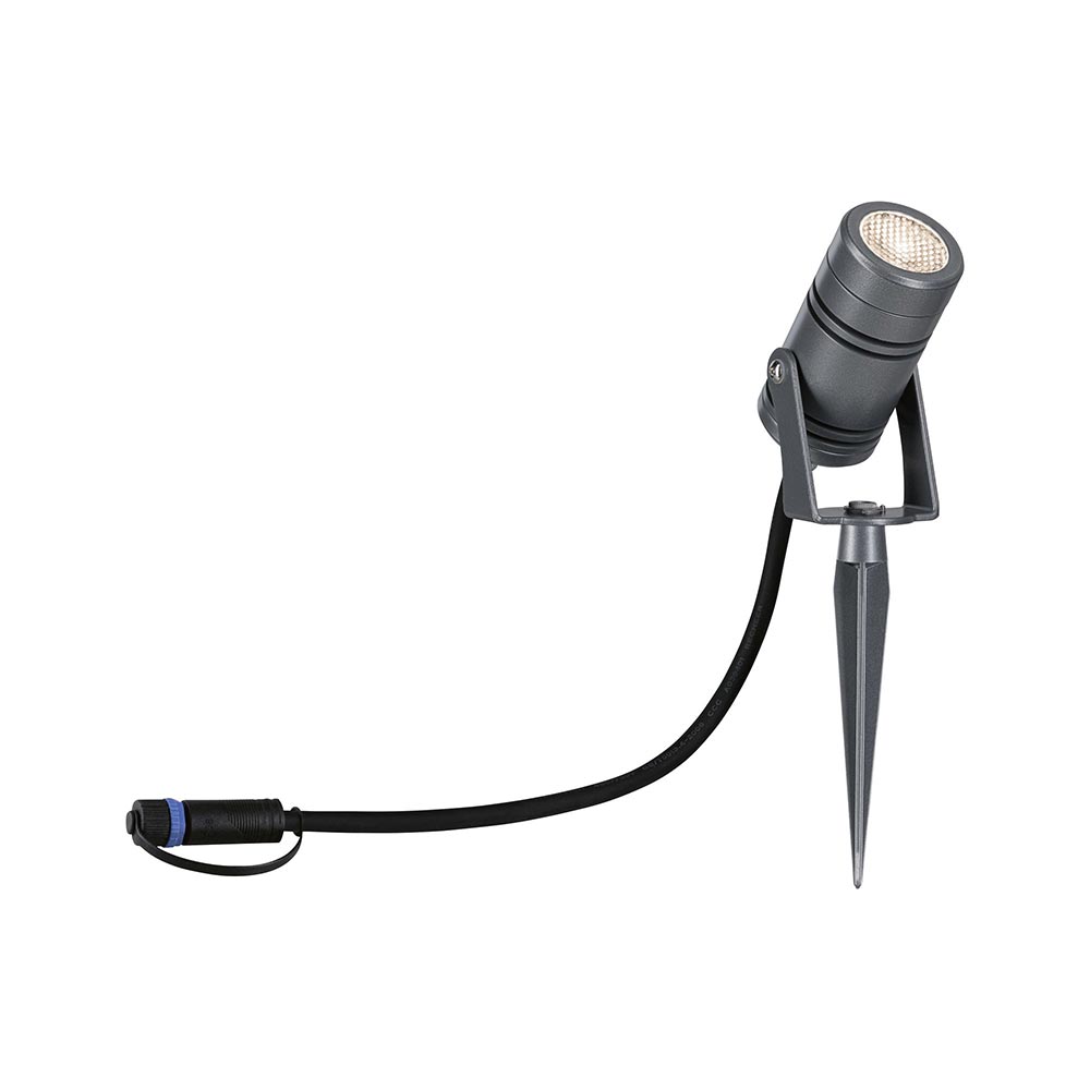 S.Luce Plug & Shine LED Gartenstrahler Radon IP65 Grau