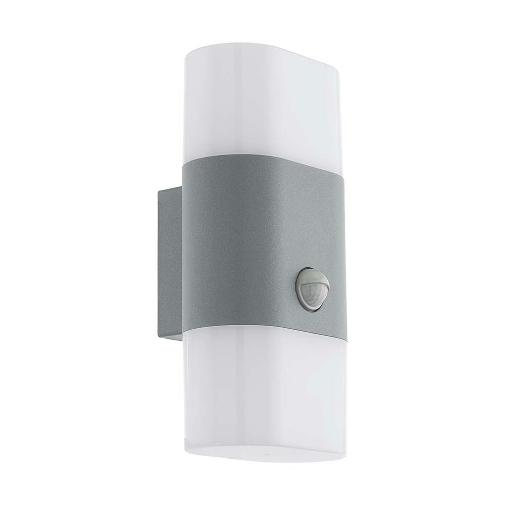 LED Außenwandleuchte Favria1 2-flammig mit Sensor Silber, Weiß 