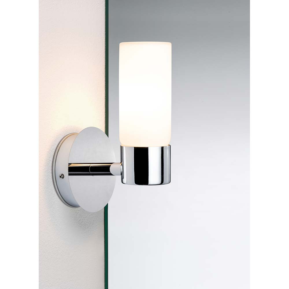 S.Luce Wandleuchte Eleon WL IP44 max. 33W G9 Chrom Satin Glas