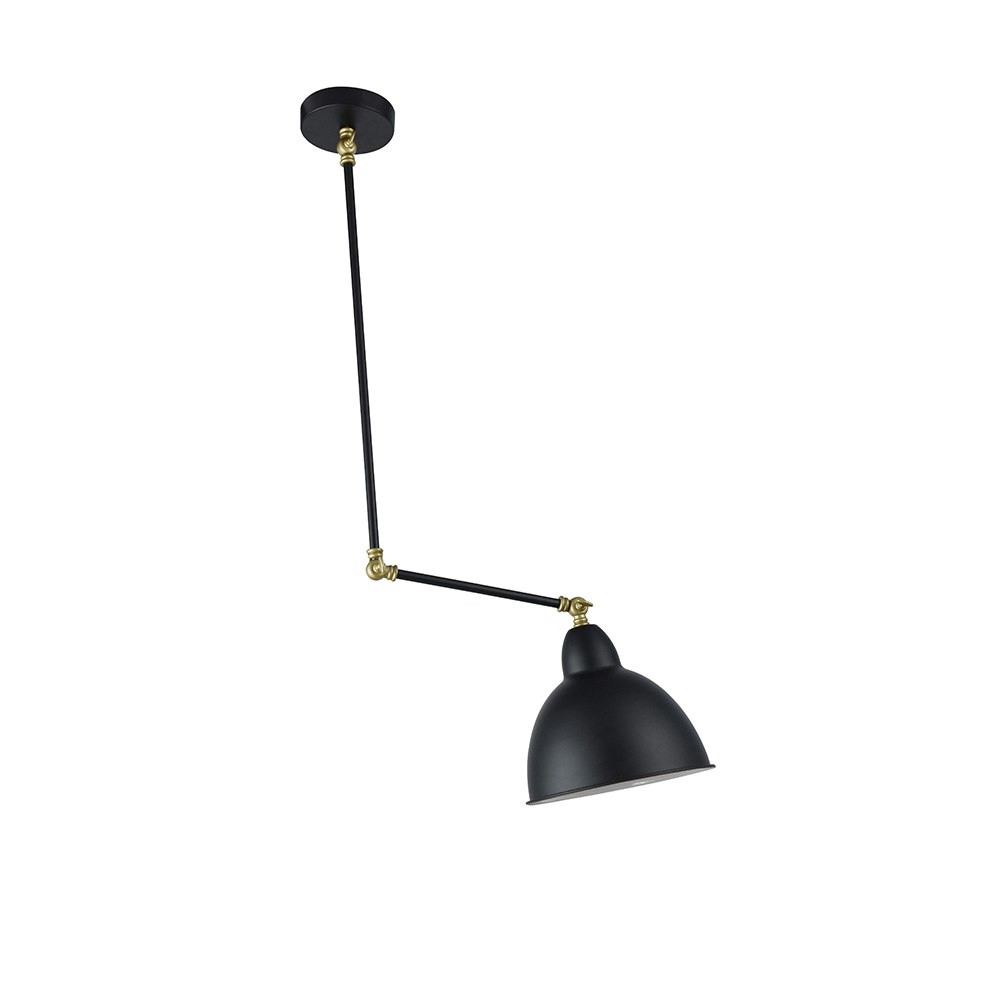 Nova Luce Virgo lampe à suspendre réglable noir, laiton thumbnail 3