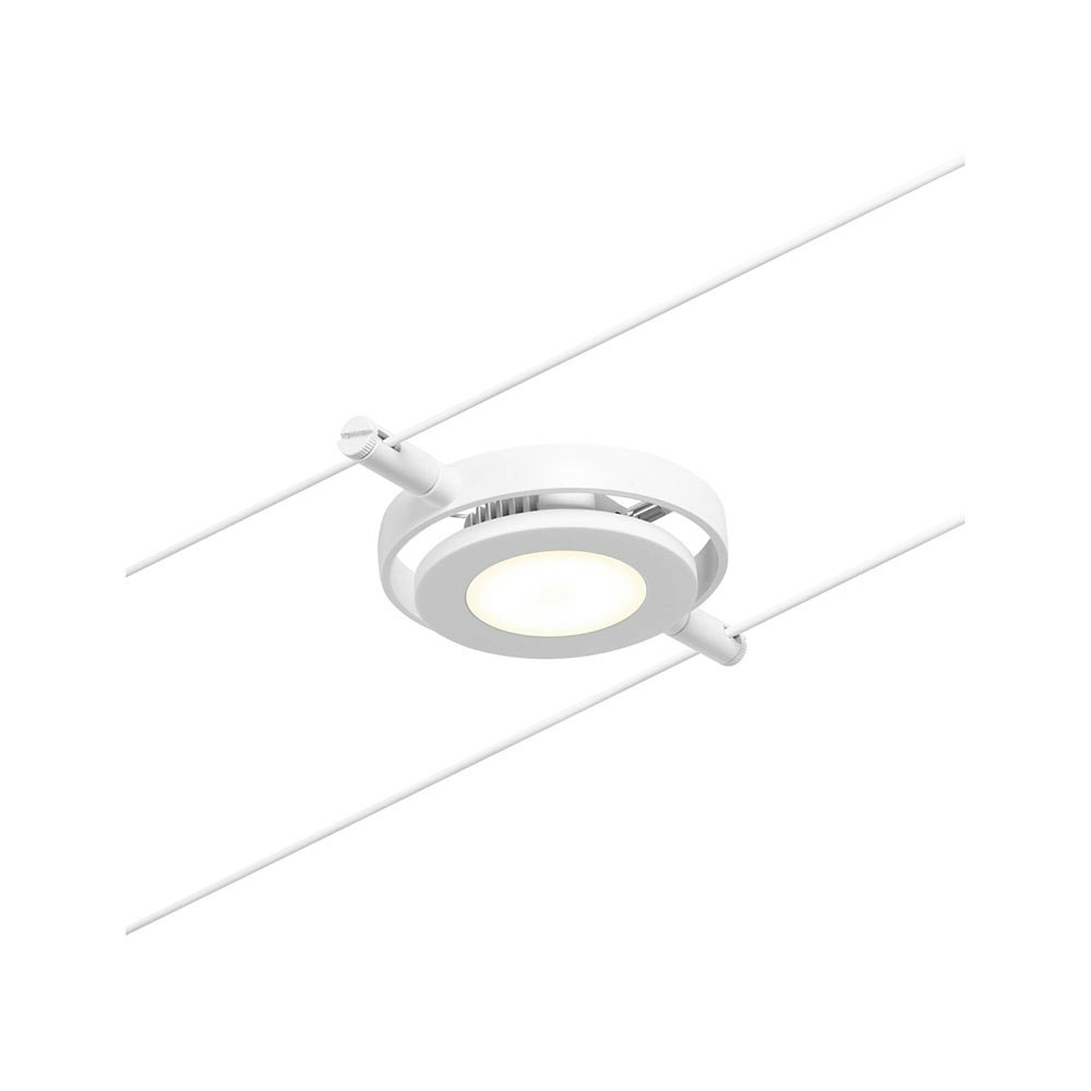 CorDuo LED Seilsystem Einzelspot Round Mac Weiß-Matt, Chrom zoom thumbnail 1