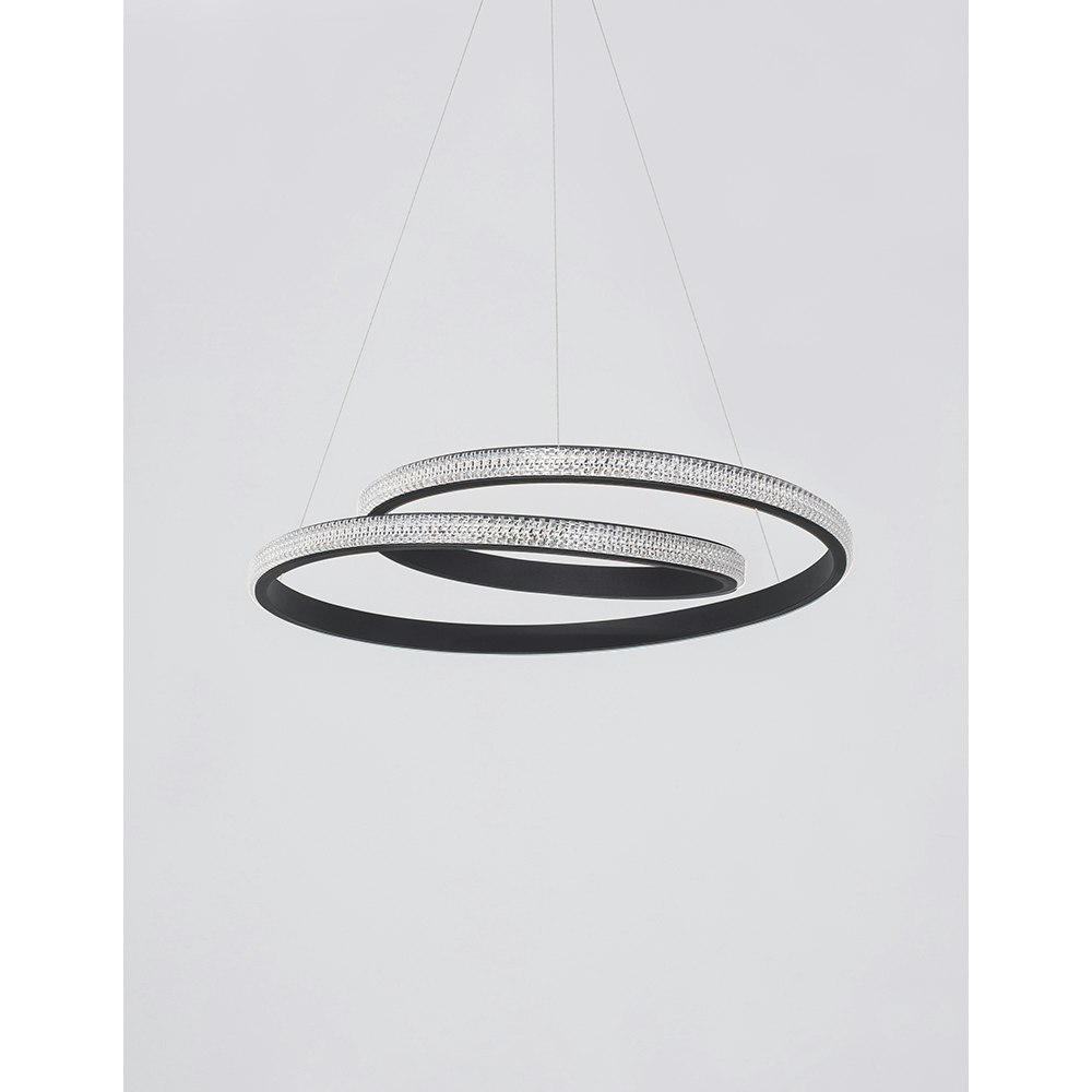 Nova Luce Grania LED Lampe à suspendre sable-noir thumbnail 3