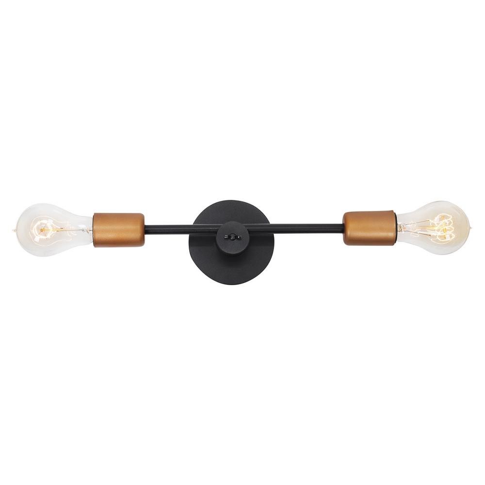 S.Luce RetroStick Wandleuchte 2-flammig 37cm Kupfer