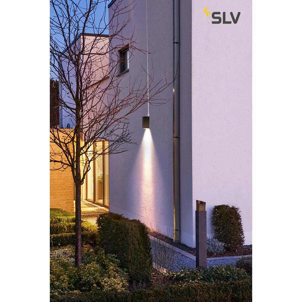 SLV Big Theo Wall Outdoor Wandleuchte LED 3000K Up/Beam Down Anthrazit thumbnail 2