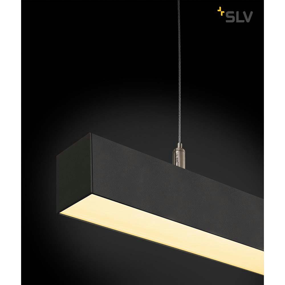SLV Q-Line Dali Single LED Pendelleuchte Dimmbar Schwarz zoom thumbnail 2