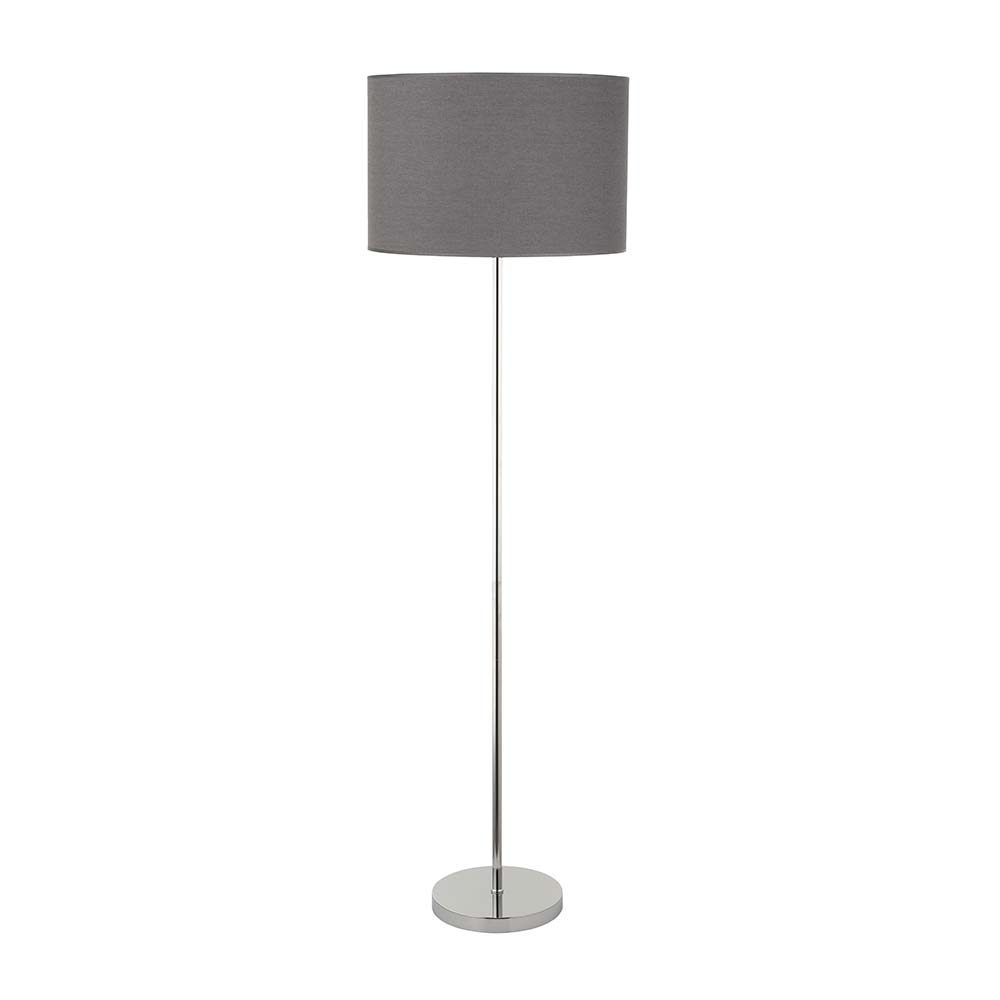 S.Luce Stehlampe Hotel 168cm Stoffschirm Grau