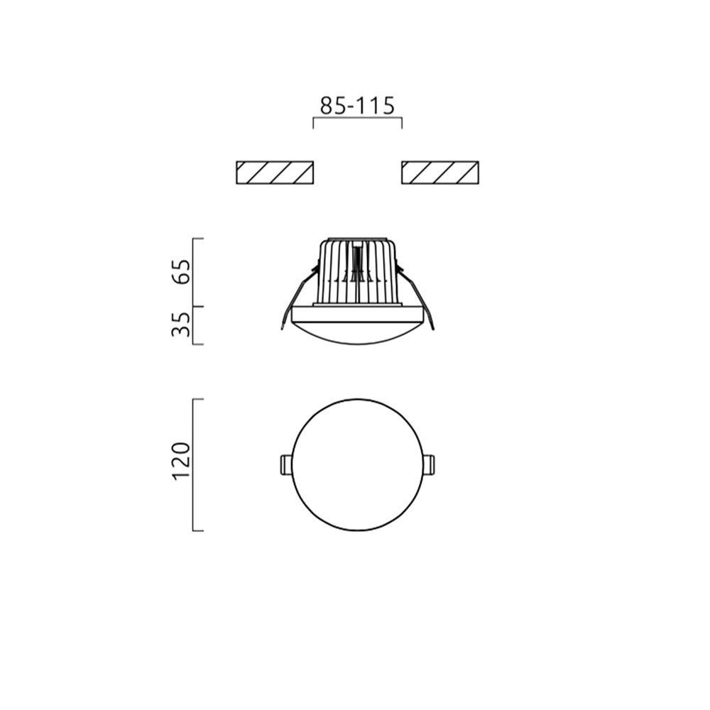 Helestra LED Decken-Einbauleuchte Lug Dimmbar 1616lm Weiß zoom thumbnail 4
