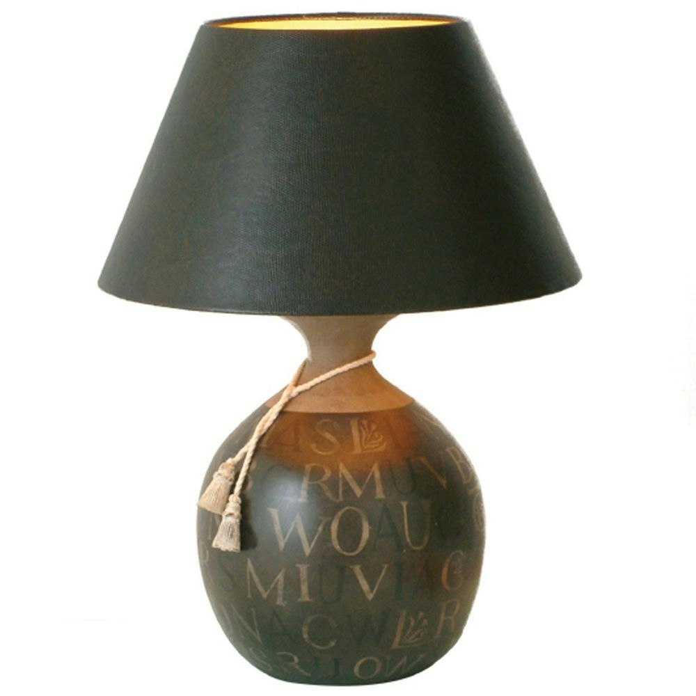 Lampe de table Carattere Grande Céramique noir-marron-sable 2