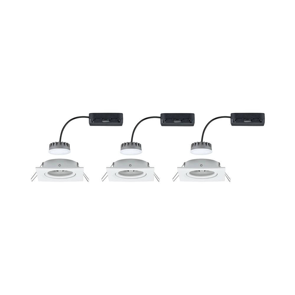 S.Luce 3er-Set LED Einbauleuchte Nova Plus Coin Dimmbar 2700K Weiß