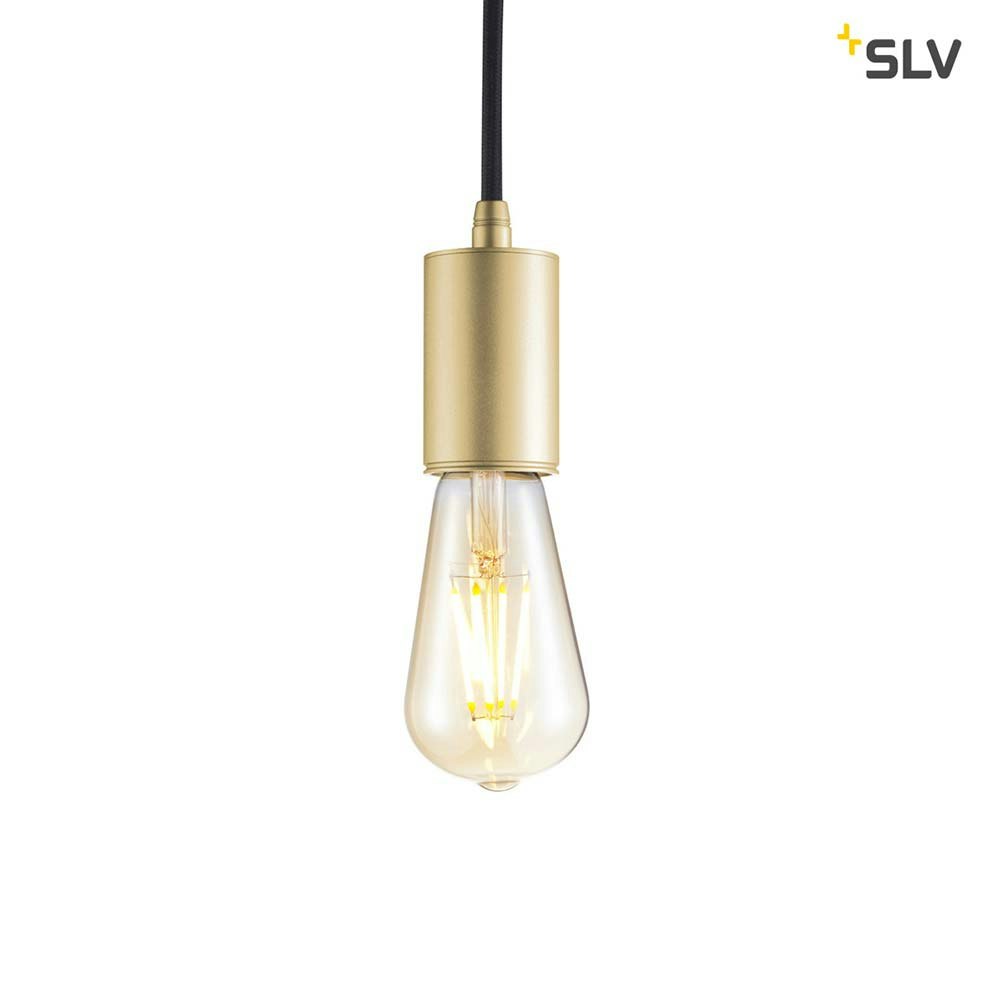 SLV Fitu E27 Lampenfassung Soft Gold 5m mit offenen Kabelende thumbnail 4