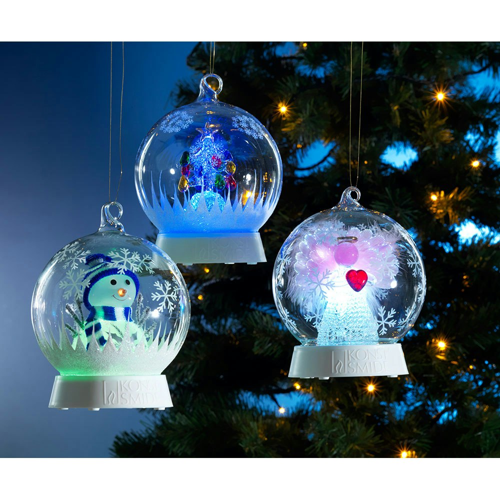 Glaskugel Weihnachtsbaum mit 3 Funktionen Timer RGB-Farbwechsel 1 RGB Diode batteriebetrieben thumbnail 4