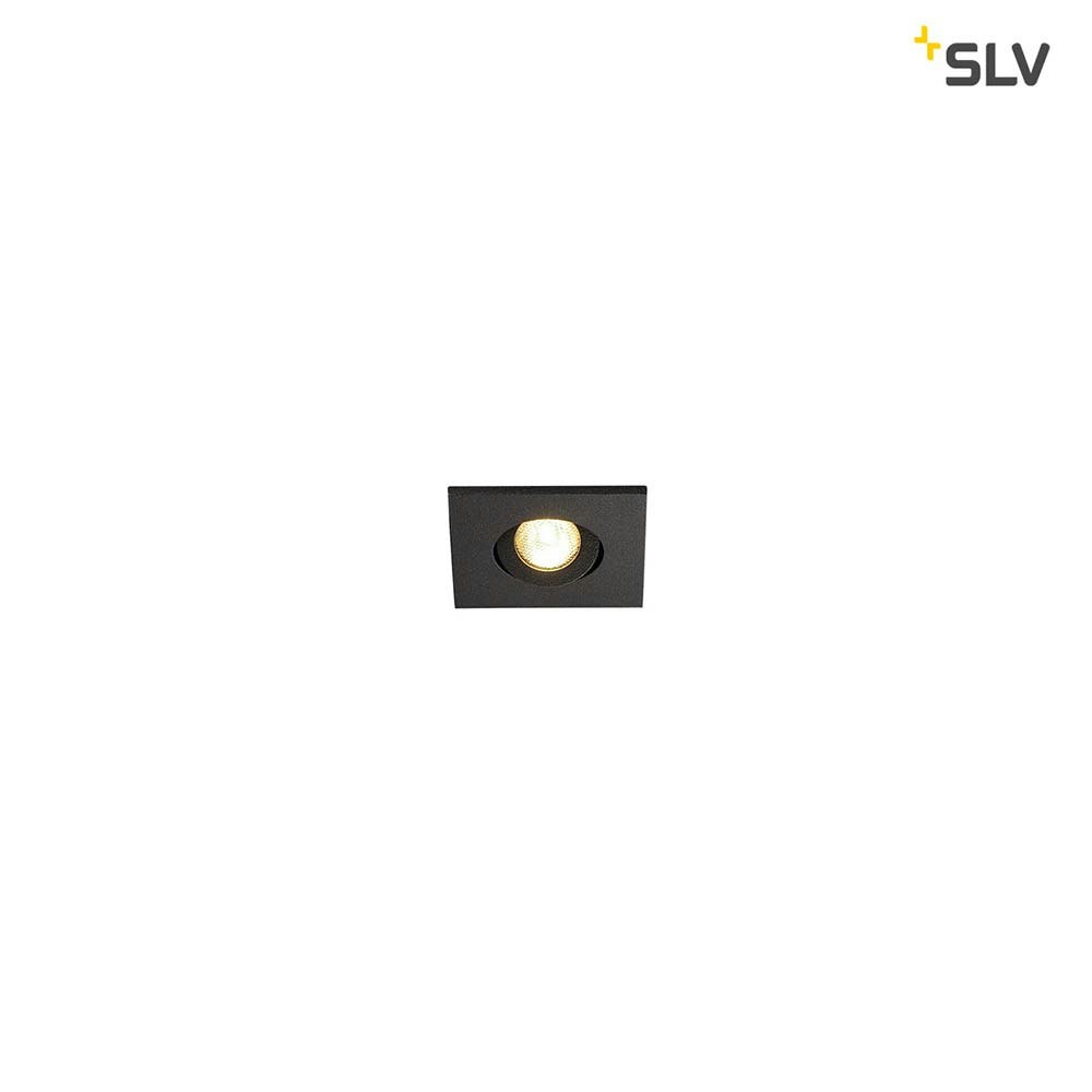 SLV New Tria Mini Downlight Square Schwarz 3W 30° 3000K zoom thumbnail 1