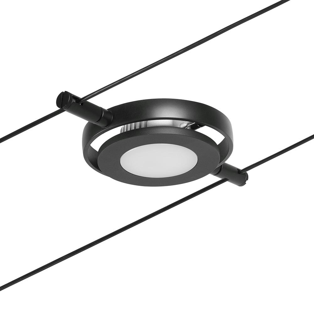 CorDuo LED Seilsystem Round Mac Einzelspot Schwarz, Chrom thumbnail 4