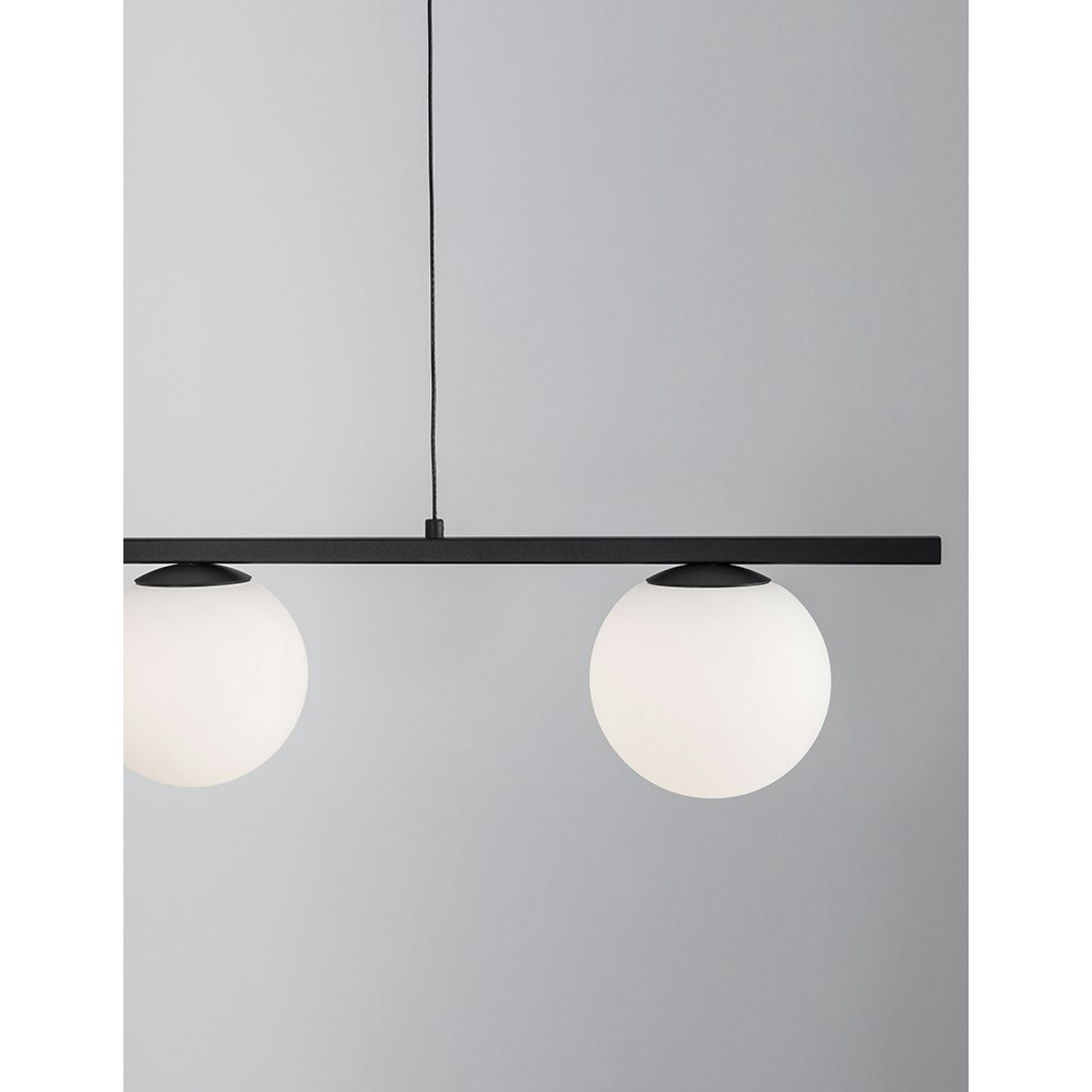 Nova Luce Joline LED Lampe à suspendre en verre noir thumbnail 3