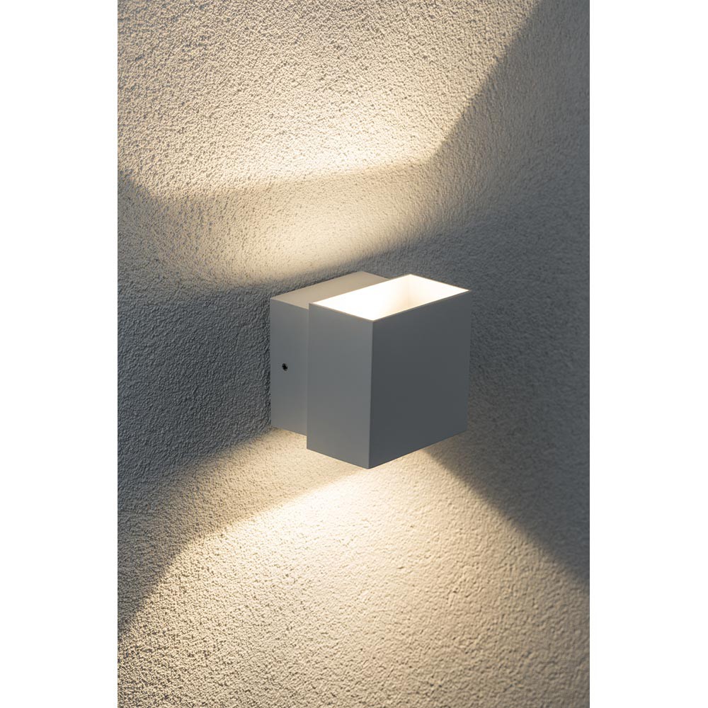 S.Luce Wandaufbauleuchte LED Cybo eckig 2x3W weiß 100x100mm