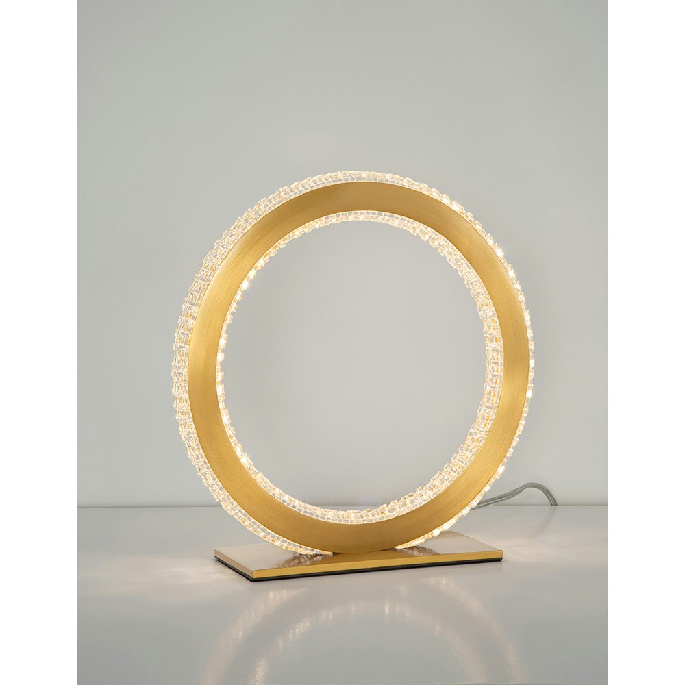 Nova Luce Cilion LED Tischlampe Ø 25cm Messing, Gold zoom thumbnail 2