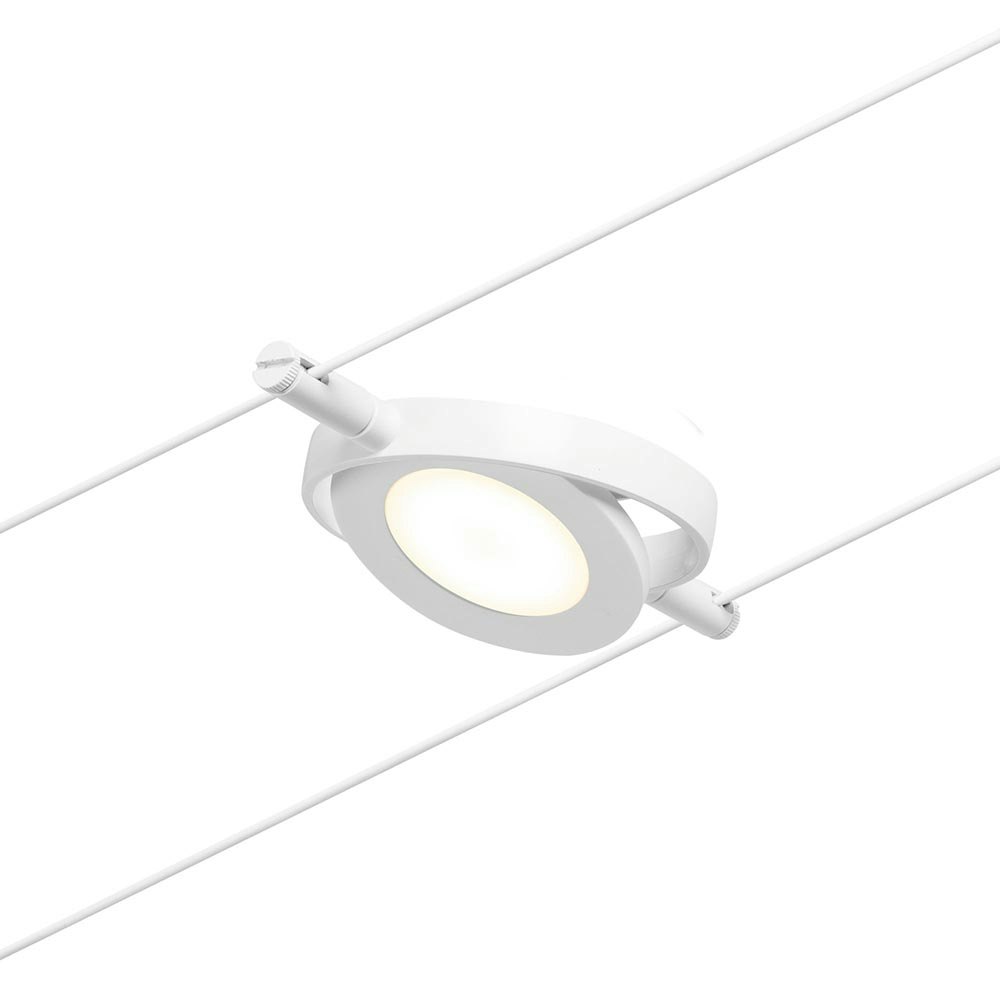 CorDuo LED Seilsystem Einzelspot Round Mac Weiß-Matt, Chrom zoom thumbnail 3