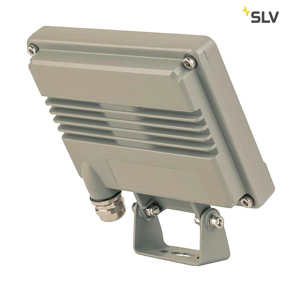 SLV Spoodi Sensor LED Außen-Wandaufbauleuchte Silbergrau 4000K zoom thumbnail 2