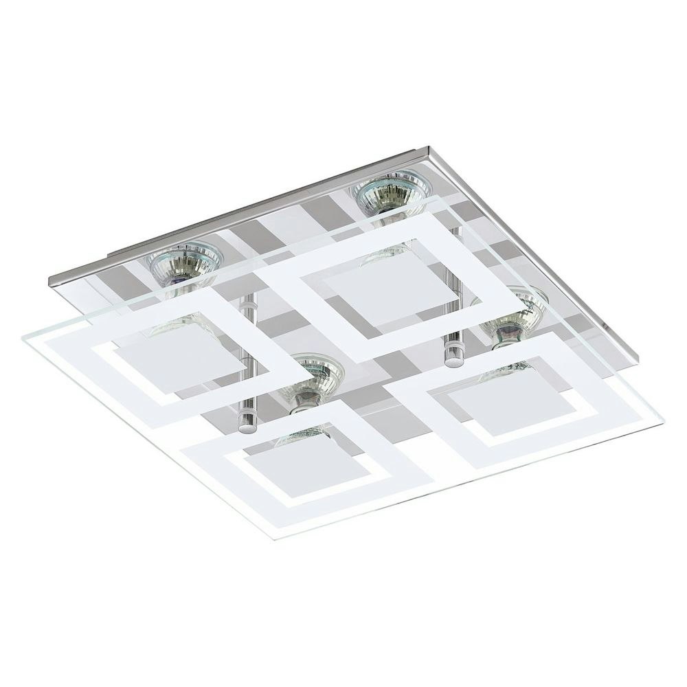 Almana LED Wand- & Deckenleuchte 4x 3W Chrom Glas satiniert Weiß klar zoom thumbnail 2