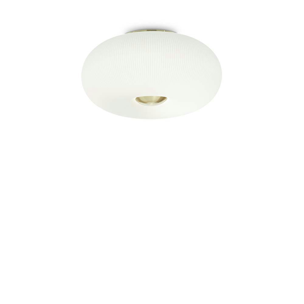 Ideal Lux Deckenlampe Arizona 3-flammig Weiß, Messing-Satiniert zoom thumbnail 1