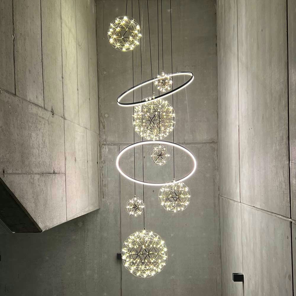 LED Design Couvercle Éclairage Boule en Verre Suspendu Lampe