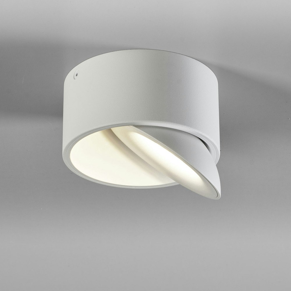 Spot LED da superficie Santa orientabile e dimmerabile » Alluminio opaco,  Bianco caldo (3000K)