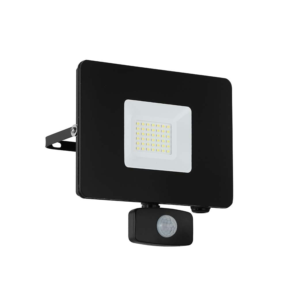 LED Außenstrahler Faedo3 30W mit Sensor Schwarz 