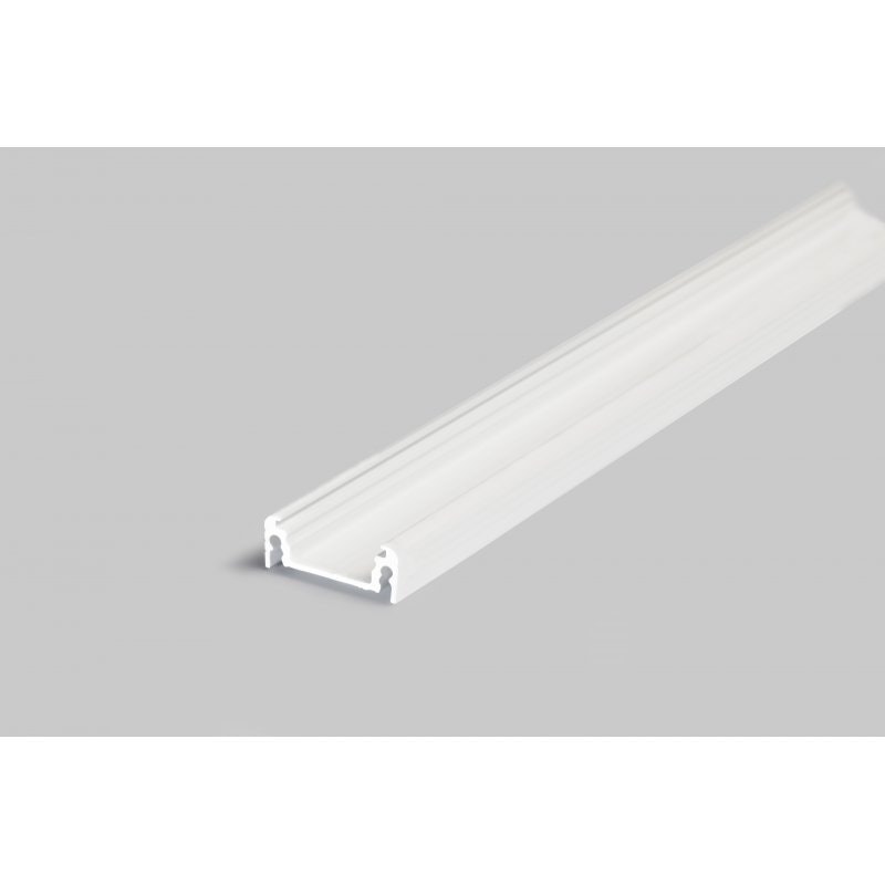 Aufbauprofil flach 200cm Weiß ohne Abdeckung für LED-Strips 1