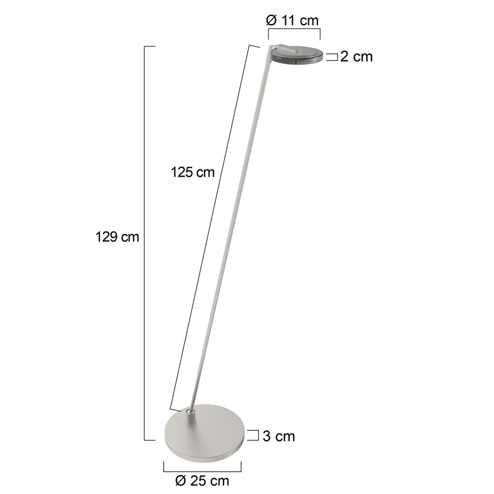 Steinhauer LED-Stehleuchte Turound mit Tastdimmer 2700K zoom thumbnail 3
