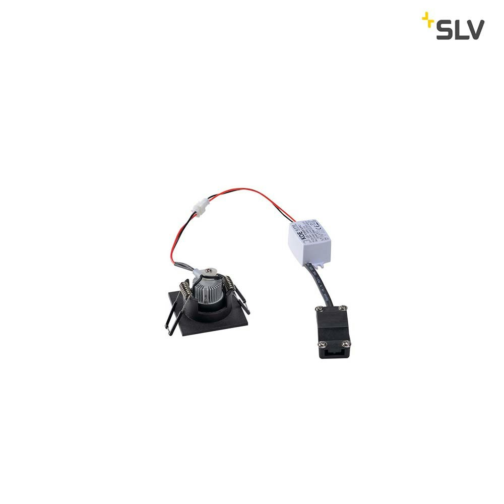 SLV New Tria Mini Downlight Square Schwarz 3W 30° 3000K thumbnail 3