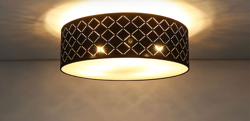 Applique Lampe Deckenlampe Hängen Oder Deckenleuchte Messing Keramik Brown 2 LED 