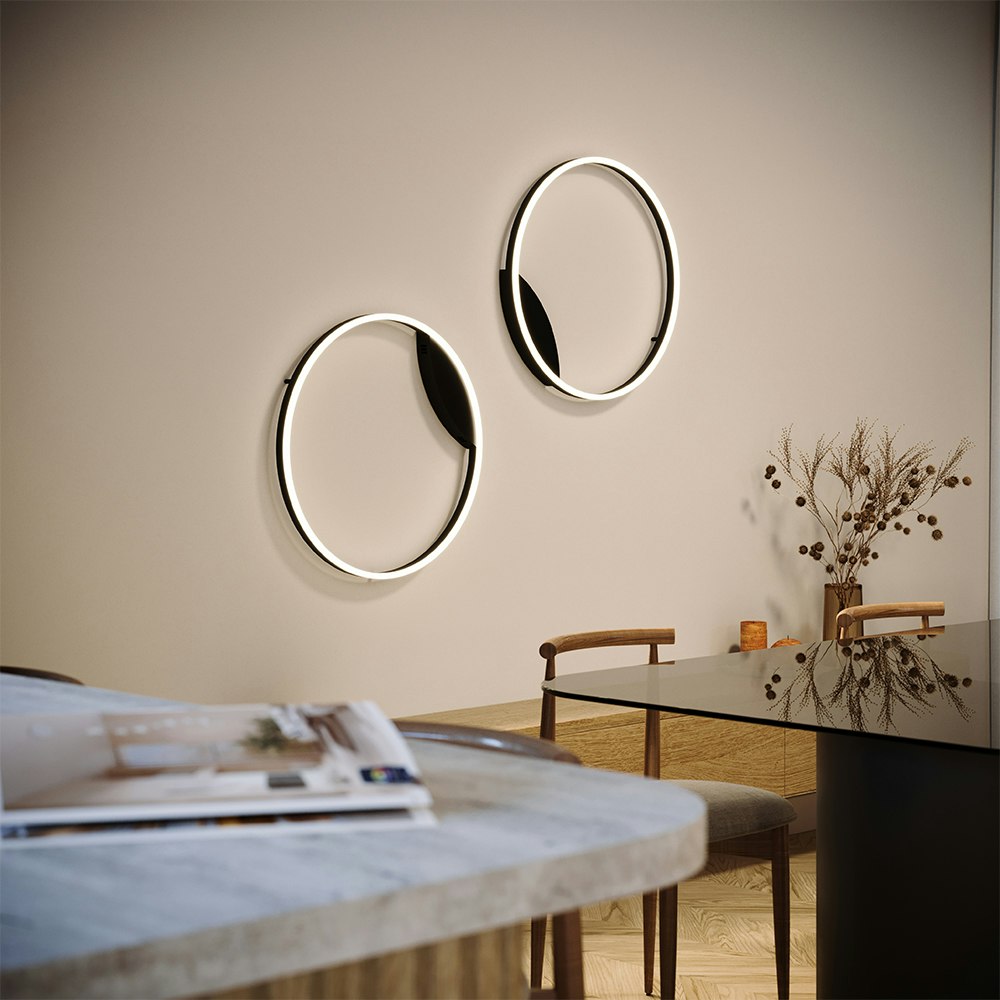 s.luce LED Ring Wall Lamp & Ceiling Light Dimmable Modern Round
                                        