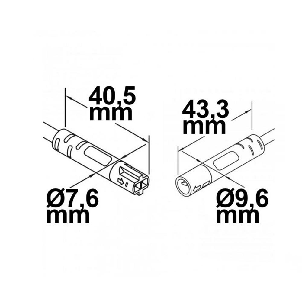Mini-Plug Verlängerung männlich/weiblich 1m 2x0.75 Schwarz max. 24V/6A thumbnail 2