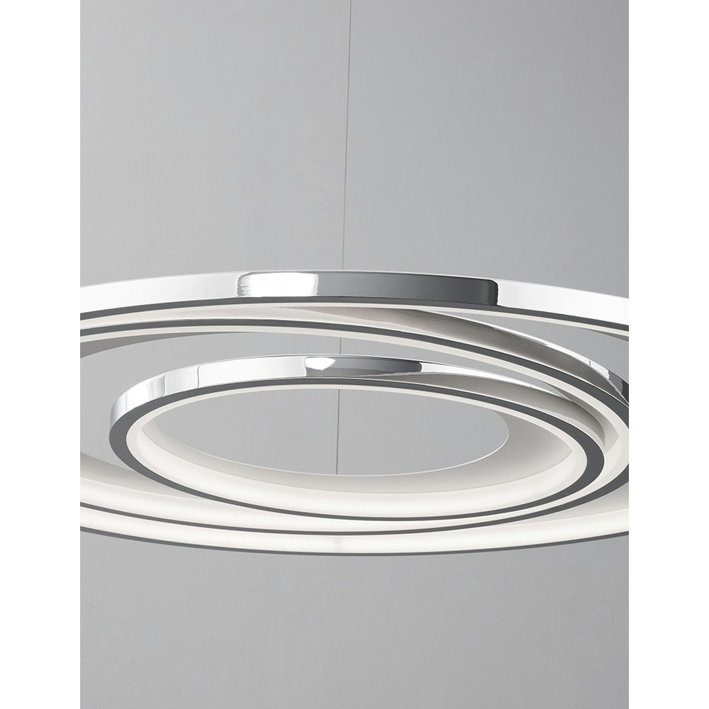 Nova Luce Galaxy LED Lampe à suspendre Ø 82cm Chrome thumbnail 6