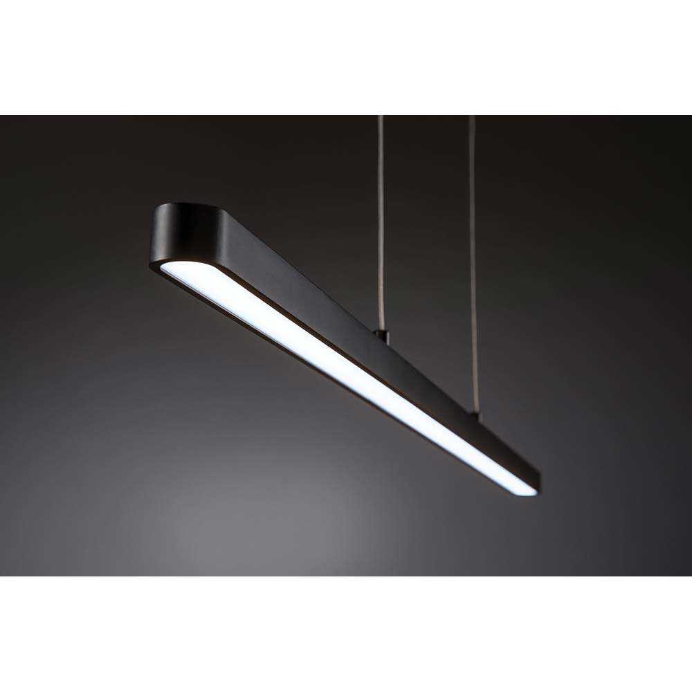 S.Luce Lento BLE Pendelleuchte LED 1x43W TunW Schw Softlack Aluminium