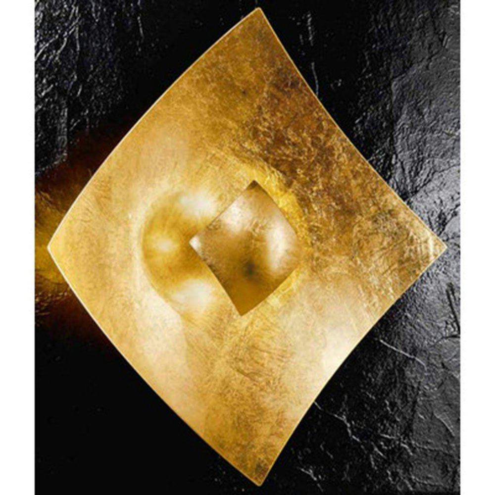 Quadrangolo Gold Wand- & Deckenleuchte Glas 32, 5cm 