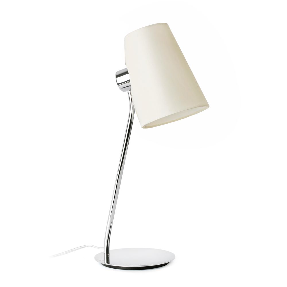 S.Luce Tischlampe LUPE Chrom, Beige