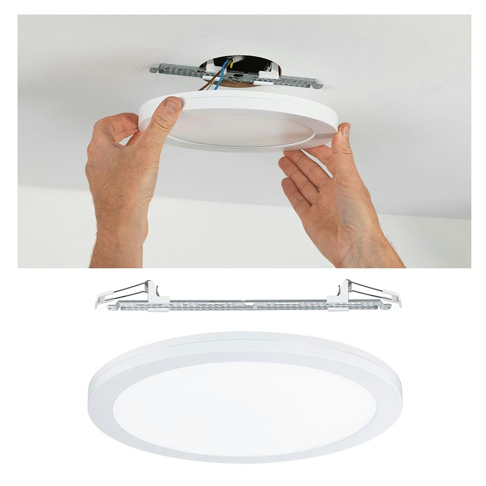 LED Einbaupanel 2 in 1 Wand- & Deckenleuchte Ø 30cm Weiß 2