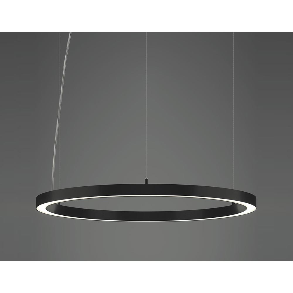 S.Luce Molto Luce Rinq LED-Hängelampe Ring Ø 150cm Schwarz direkt & indirekt