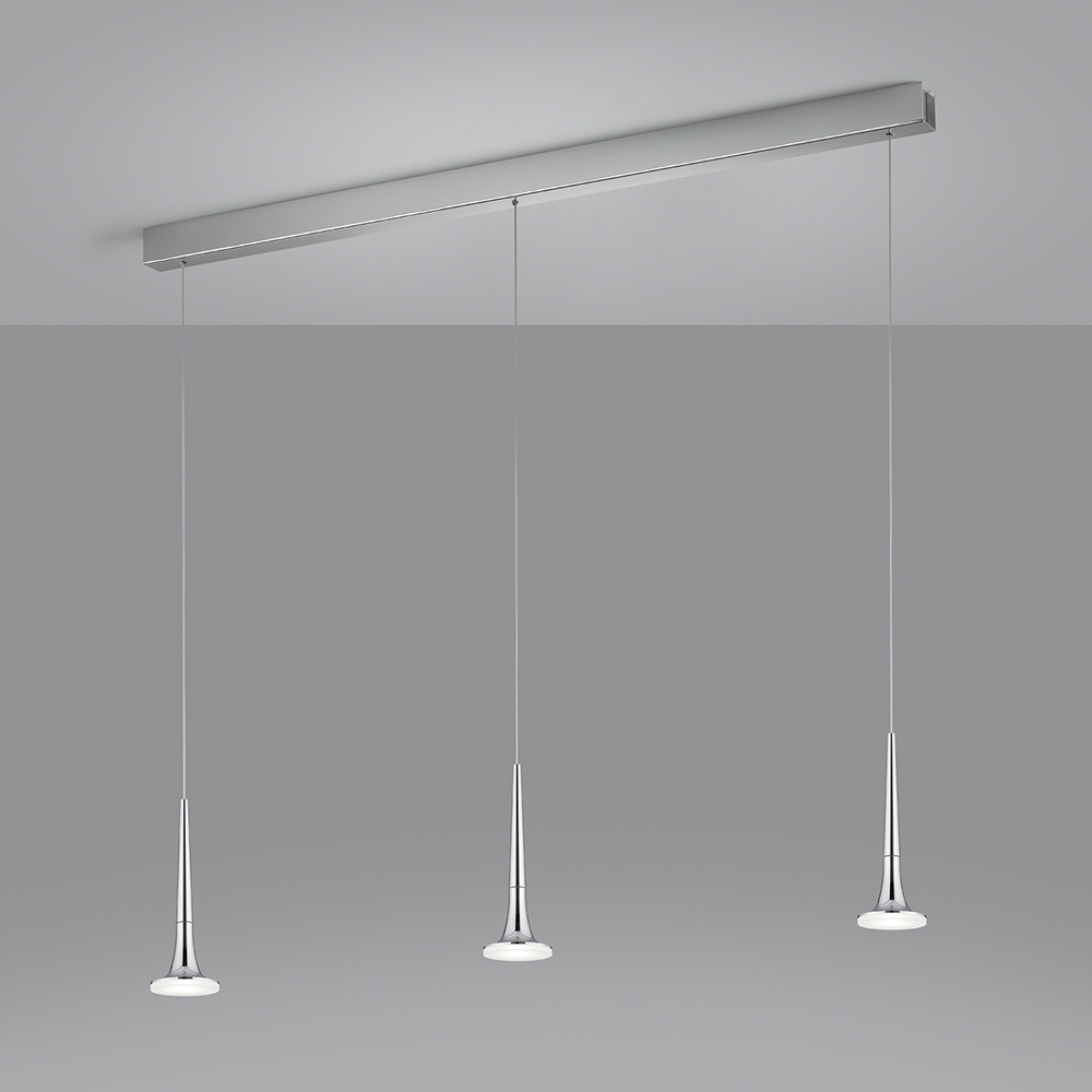 S.Luce LED Pendelleuchte Flute Chrom