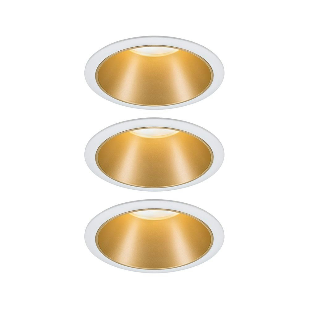 LED Einbauleuchte Cole Basis-Set Rund Weiß, Gold 1